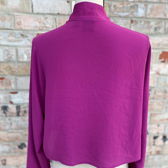 Free Press Crop Tie Neck Blouse - Picture 7 of 8